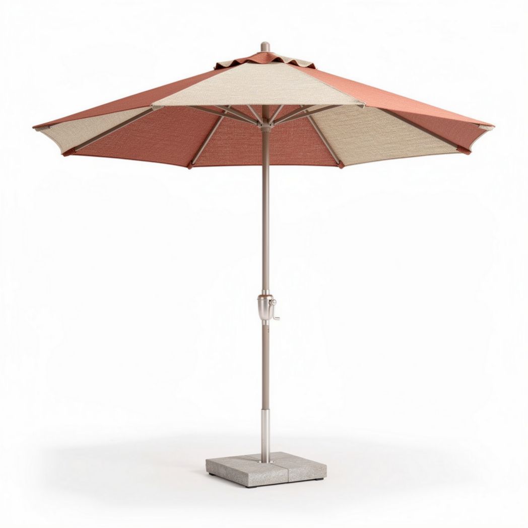 Garden patio umbrella with aluminum frame and sand canopy 250 x 250 x 250cm