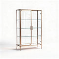 Glass display cabinet with metal frame for collectibles 80 x 40 x 180cm