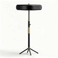 Modern black floor lamp with brass accents adjustable height 30 x 30 x 150cm