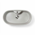 Stone resin rectangular undermount sink 30 x 18 x 7 inches in light gray