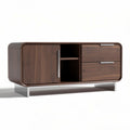 Wooden storage cabinet with sliding doors and drawers 120 x 40 x 50cm